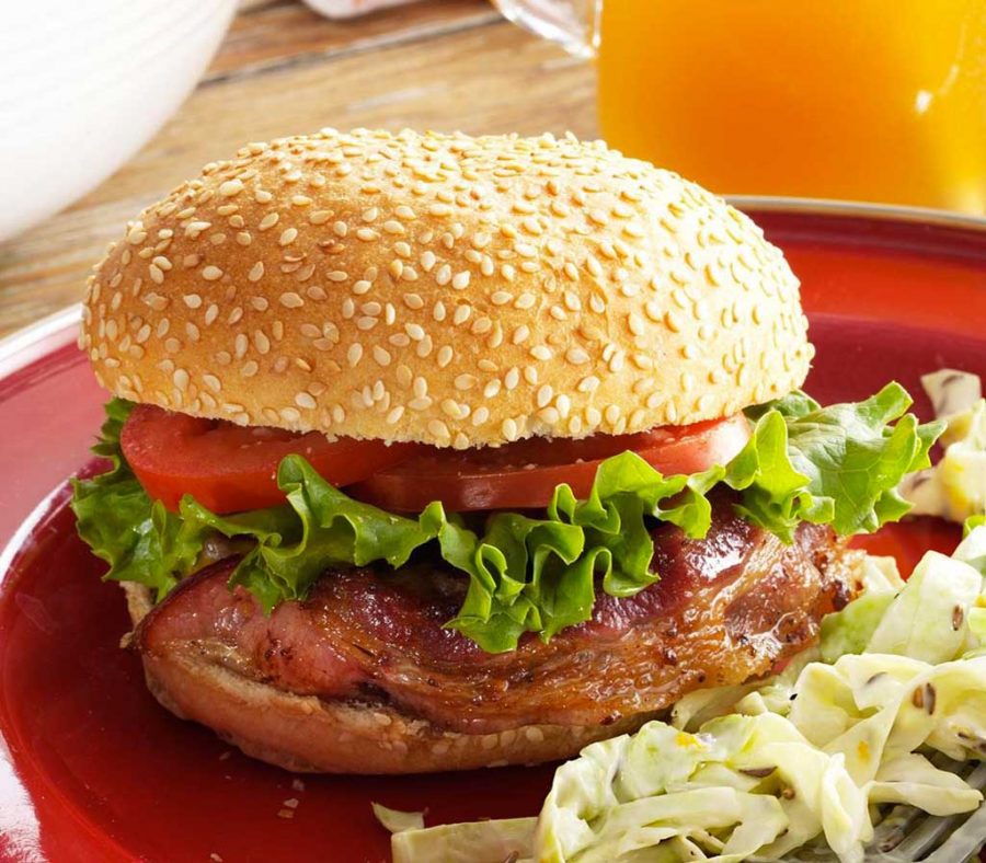 Hamburger con bacon